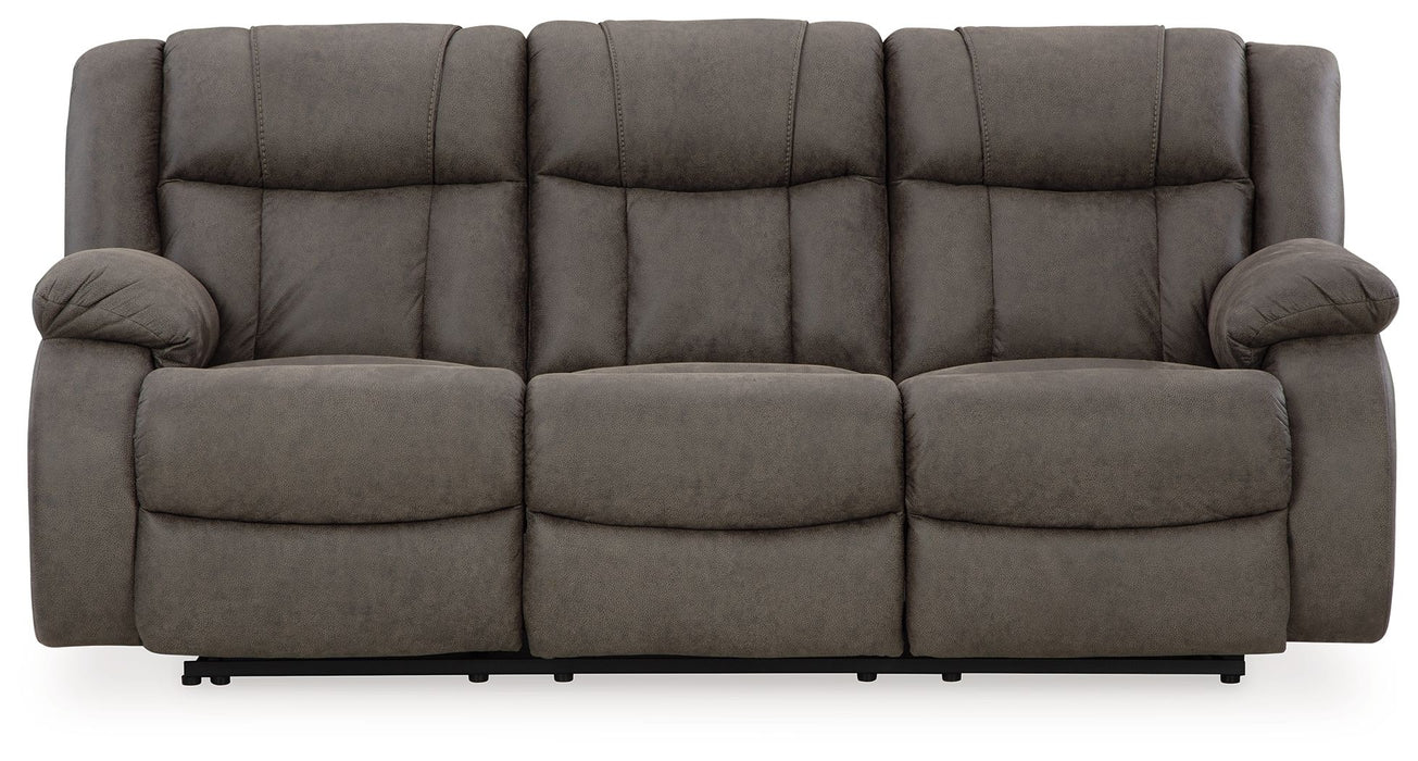 First Base - Reclining Sofa - Gunmetal – Reclining Sofas by Signature Design by Ashley® at Furniture Wholesale Plus , Nashville furniture store