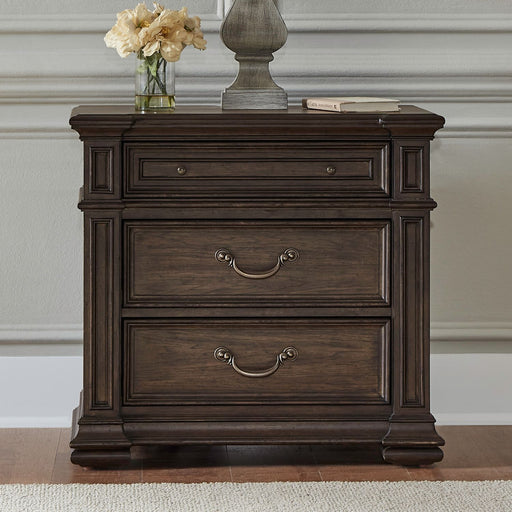 Provence Park - Nightstand With Charging Station - Chateau Brown – Nightstands w/ Charging Stations by Liberty Furniture at Furniture Wholesale Plus , Nashville furniture store