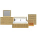 Sylvie - Bedroom Set With Upholstered Bed – 3 Piece Bedroom Sets by Elements International at Furniture Wholesale Plus , Nashville furniture store