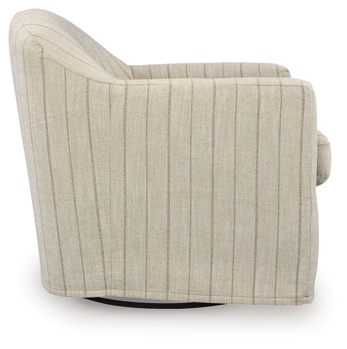 Valwick - Swivel Accent Chair - Cream / Brown – Swivel Chairs by Signature Design by Ashley® at Furniture Wholesale Plus , Nashville furniture store