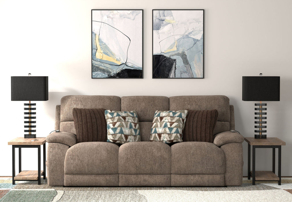 Joya - Zero Gravity Power Reclining Sofa With Power Adjustable Headrest And CR3 Heat/Massage/Lumbar - Mushroom – Reclining Sofas by Catnapper at Furniture Wholesale Plus , Nashville furniture store