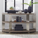 Harlow - Sofa Table - Sandstone & Satin Nickel – Sofa Tables by Liberty Furniture at Furniture Wholesale Plus , Nashville furniture store