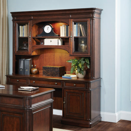 Brayton Manor - 3 Piece Jr Executive Credenza - Cognac – Credenzas & Hutches by Liberty Furniture at Furniture Wholesale Plus , Nashville furniture store