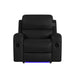 Euphora - P3 Power Glider Recliner With Heat Massage, Music, Ipad Holder With Wireless Charger, USB - Black – Glider Chairs by Elements International at Furniture Wholesale Plus , Nashville furniture store
