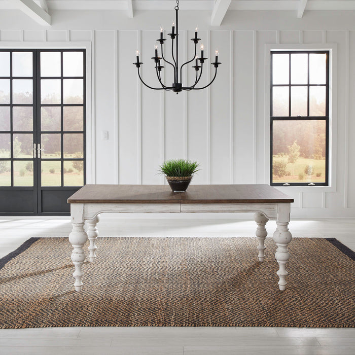 River Place - Rectangular Leg Table - Riverstone White & Tobacco – Dining Tables by Liberty Furniture at Furniture Wholesale Plus , Nashville furniture store