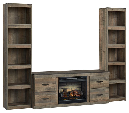 Trinell - 3-Piece Entertainment Center With Electric Fireplace - Brown – Entertainment Centers by Signature Design by Ashley® at Furniture Wholesale Plus , Nashville furniture store