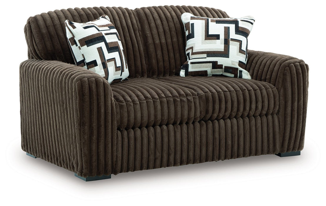 Midnight-Madness - Loveseat – Stationary Loveseats by Signature Design by Ashley® at Furniture Wholesale Plus , Nashville furniture store