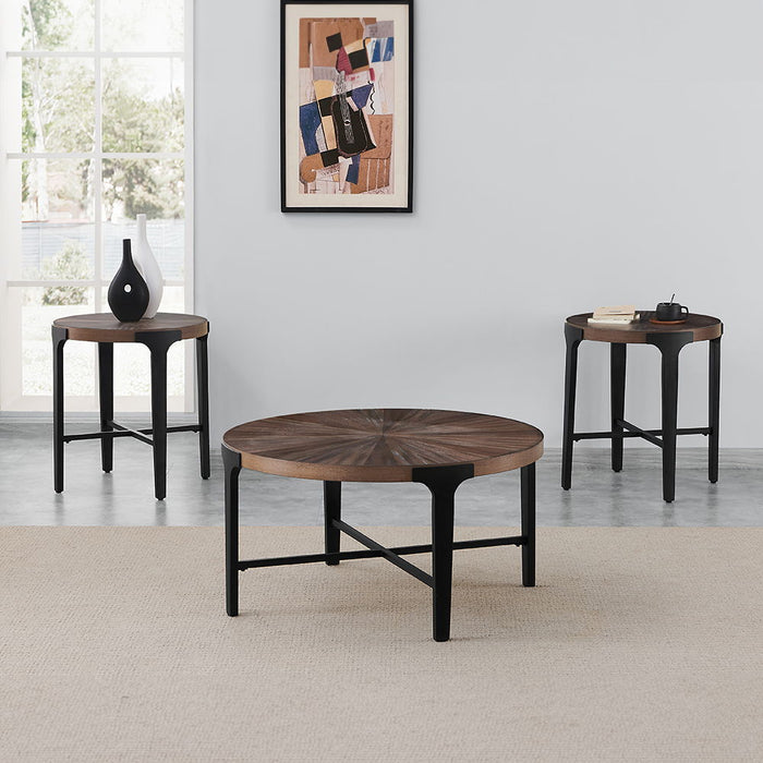 Chevron - 3 Piece Table Set - Brown – Table Sets by Steve Silver Furniture at Furniture Wholesale Plus , Nashville furniture store