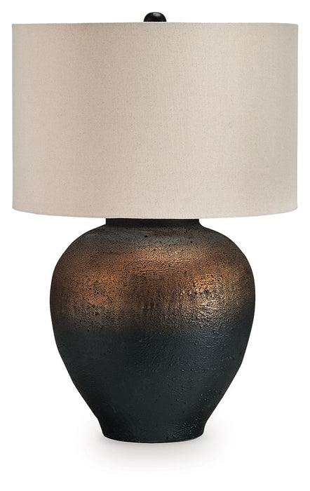 Newgerhard - Metal Table Lamp - Brown / Black – Table Lamps by Signature Design by Ashley® at Furniture Wholesale Plus , Nashville furniture store