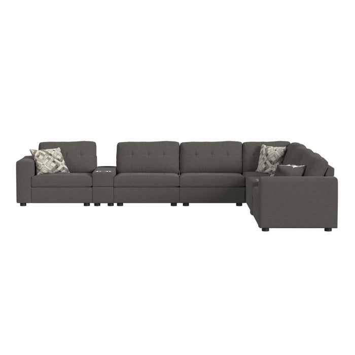 Options One - Living Room Set Sectional – 2 Piece Living Room Sets by Elements International at Furniture Wholesale Plus , Nashville furniture store