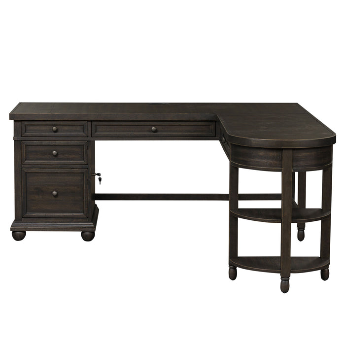 Harvest Home - L Shaped Desk - Chalkboard – Corner Desks by Liberty Furniture at Furniture Wholesale Plus , Nashville furniture store