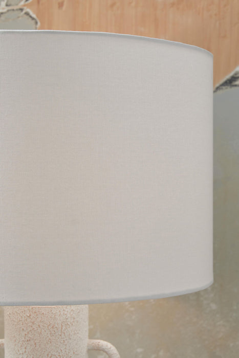 Perringhill - Metal Table Lamp - Distressed White – Table Lamps by Signature Design by Ashley® at Furniture Wholesale Plus , Nashville furniture store