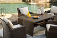 Easy Isle - RECT Multi-Use Table - Dark Brown / Beige – Dining Tables by Signature Design by Ashley® at Furniture Wholesale Plus , Nashville furniture store