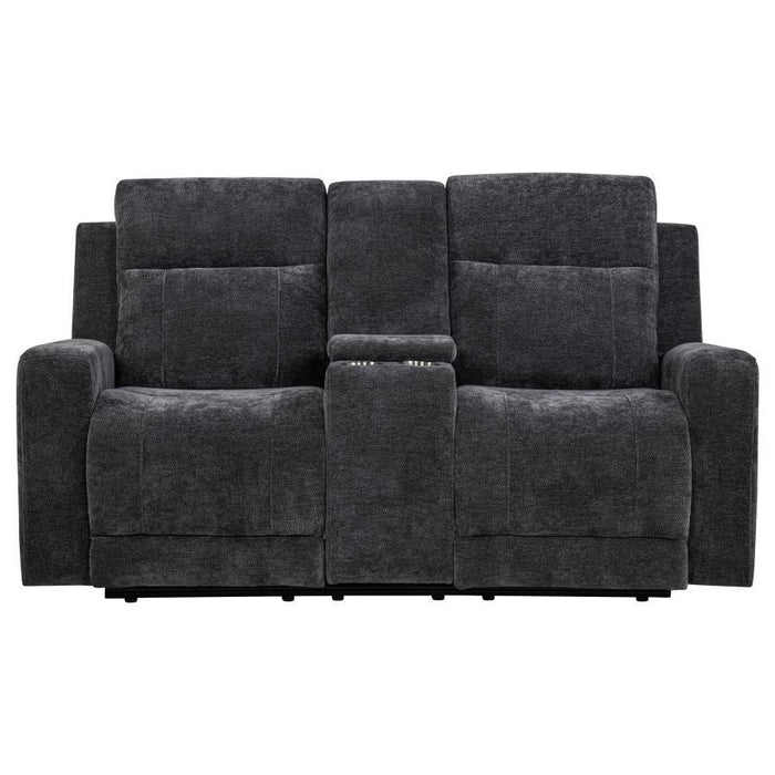 Kennett - Chenille Upholstered Power Reclining Loveseat – Reclining Loveseats by Coaster Fine Furniture at Furniture Wholesale Plus , Nashville furniture store