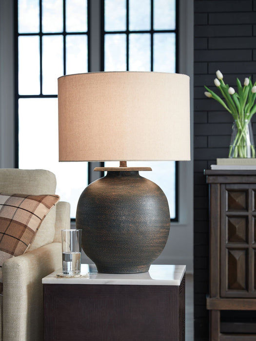 Carlenbury - Metal Table Lamp - Antique Brown – Table Lamps by Signature Design by Ashley® at Furniture Wholesale Plus , Nashville furniture store