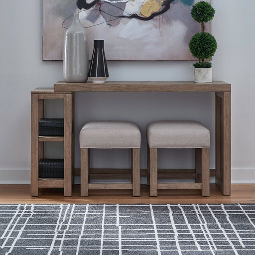 Corso - 3 Piece Console Set - Natural & Concrete – 3 Piece Living Room Sets by Liberty Furniture at Furniture Wholesale Plus , Nashville furniture store