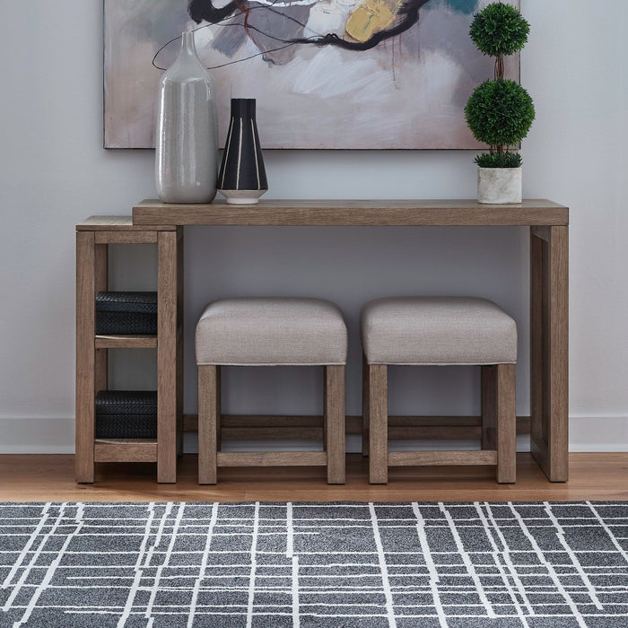 Corso - 3 Piece Console Set - Natural & Concrete – 3 Piece Living Room Sets by Liberty Furniture at Furniture Wholesale Plus , Nashville furniture store