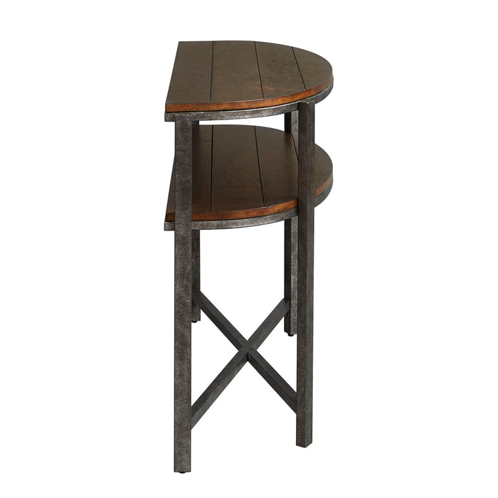 Breckinridge - Demilune Sofa Table - Dark Brown – Sofa Tables by Liberty Furniture at Furniture Wholesale Plus , Nashville furniture store