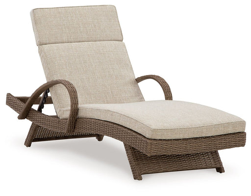 Beachcroft - Beige - Chaise Lounge With Cushion - Premium Chaises from Signature Design by Ashley® - Just $498! Shop now at Furniture Wholesale Plus  We are the best furniture store in Nashville, Hendersonville, Goodlettsville, Madison, Antioch, Mount Juliet, Lebanon, Gallatin, Springfield, Murfreesboro, Franklin, Brentwood