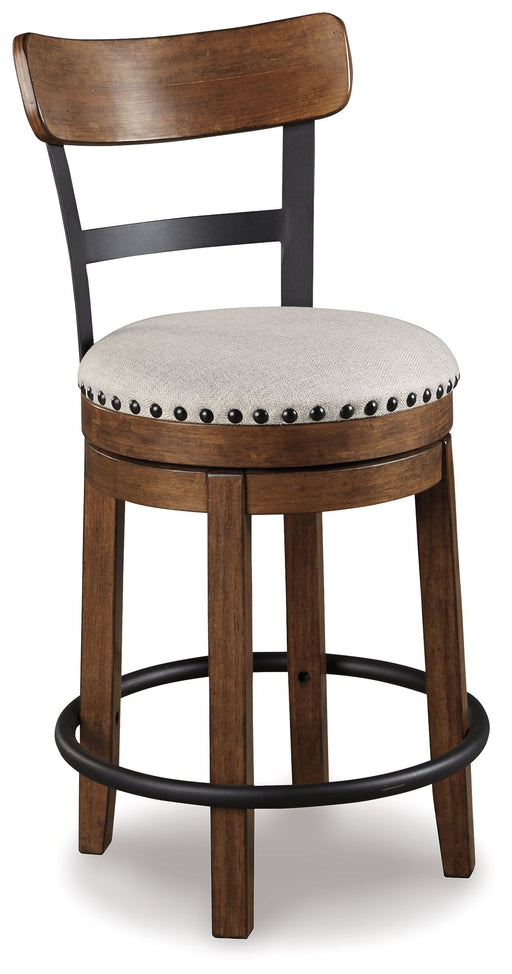 Valebeck - Full Back Swivel Stool – Counter Height (24"-27") by Signature Design by Ashley® at Furniture Wholesale Plus , Nashville furniture store