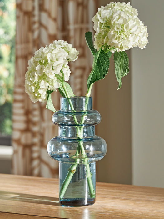 Vallmen - Blue - Premium Vases & Jars from Signature Design by Ashley® - Just $58! Shop now at Furniture Wholesale Plus  We are the best furniture store in Nashville, Hendersonville, Goodlettsville, Madison, Antioch, Mount Juliet, Lebanon, Gallatin, Springfield, Murfreesboro, Franklin, Brentwood