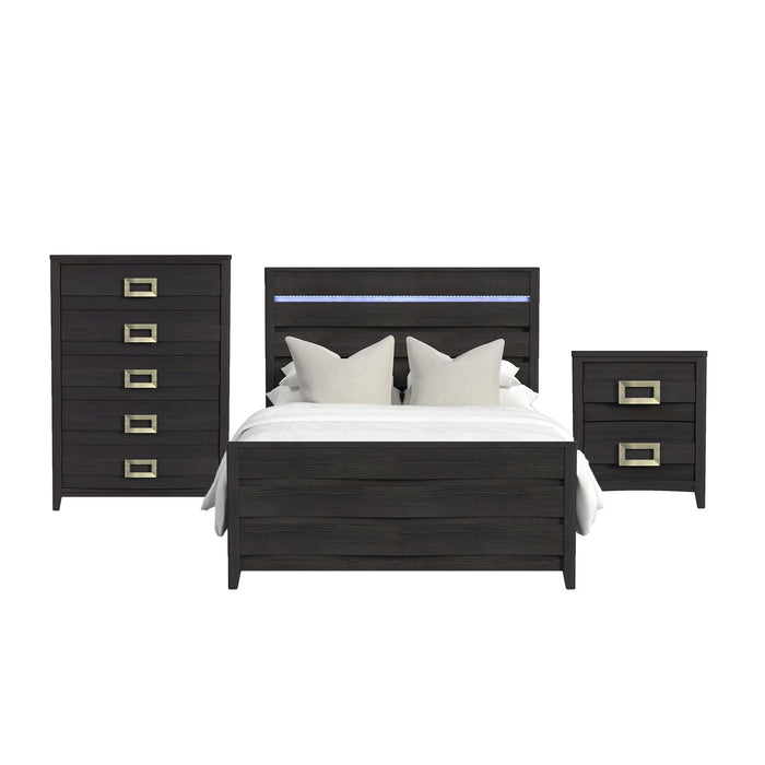 Tobias - Bedroom Set With LED – 3 Piece Bedroom Sets by Elements International at Furniture Wholesale Plus , Nashville furniture store