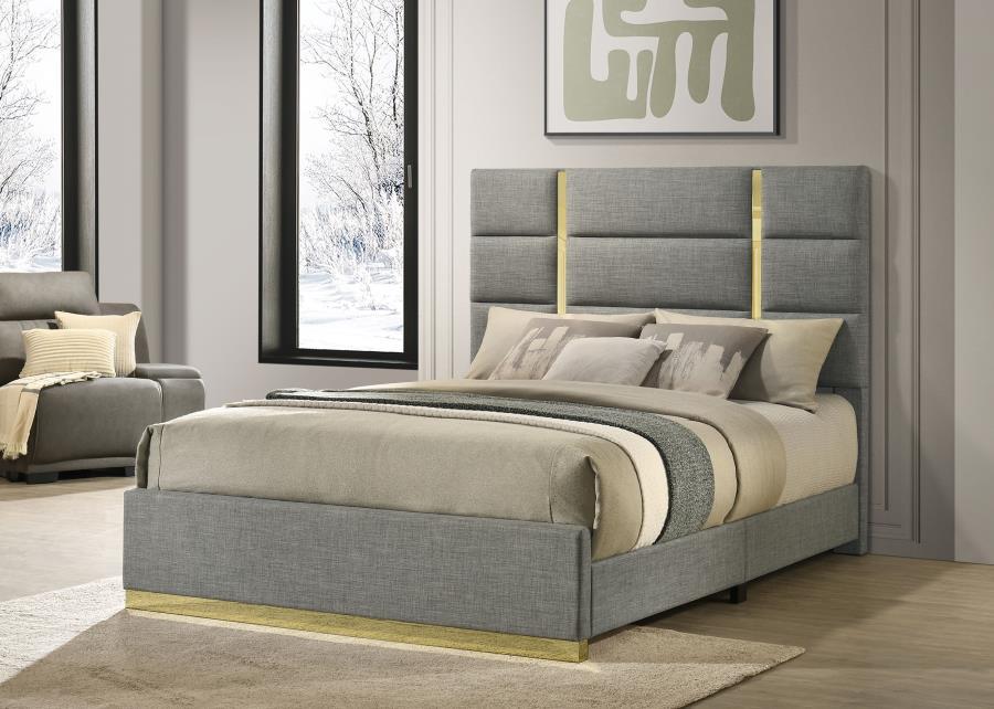 Ines - Fabric Upholstered Panel Bed – Upholstered Beds by Coaster Fine Furniture at Furniture Wholesale Plus , Nashville furniture store