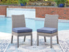 Half Moon Beach - Side Chair With Cushion (Set of 2) - Blue / Gray – Chair Sets by Signature Design by Ashley® at Furniture Wholesale Plus , Nashville furniture store