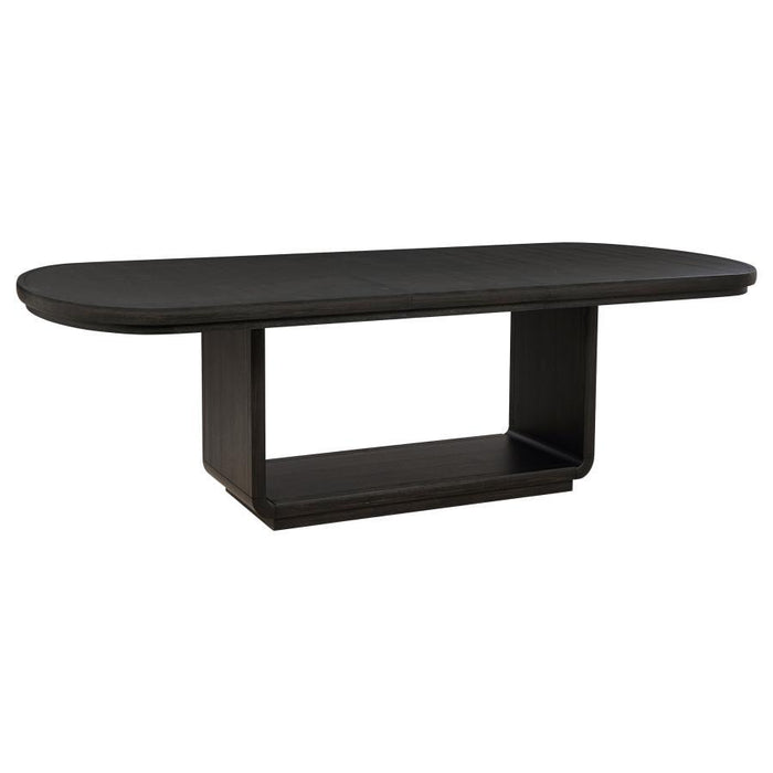 Leandro - 78" Extension Dining Room Table - Burnished Black – Dining Tables with Extensions by Coaster Fine Furniture at Furniture Wholesale Plus , Nashville furniture store