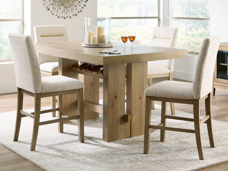 Lasinger - 5 Pc. - Counter Height Dining Table And 4 Barstools - Light Brown – 5 Piece Dining Room Sets by Signature Design by Ashley® at Furniture Wholesale Plus , Nashville furniture store