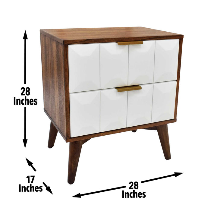 Ginny - Nightstand - Dark Brown – Accent Nightstands by Steve Silver Furniture at Furniture Wholesale Plus , Nashville furniture store