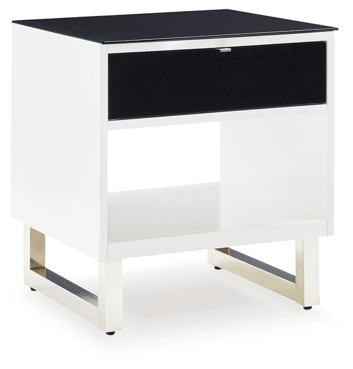 Gardoni - Rectangular End Table - White / Black – End Tables by Signature Design by Ashley® at Furniture Wholesale Plus , Nashville furniture store