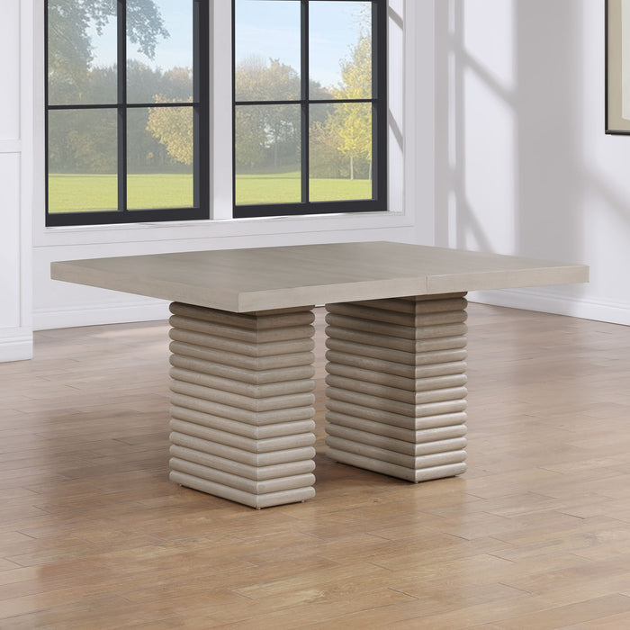 Lily - Dining Table With 18" Leaf - Brown – Dining Tables with Extensions by Steve Silver Furniture at Furniture Wholesale Plus , Nashville furniture store