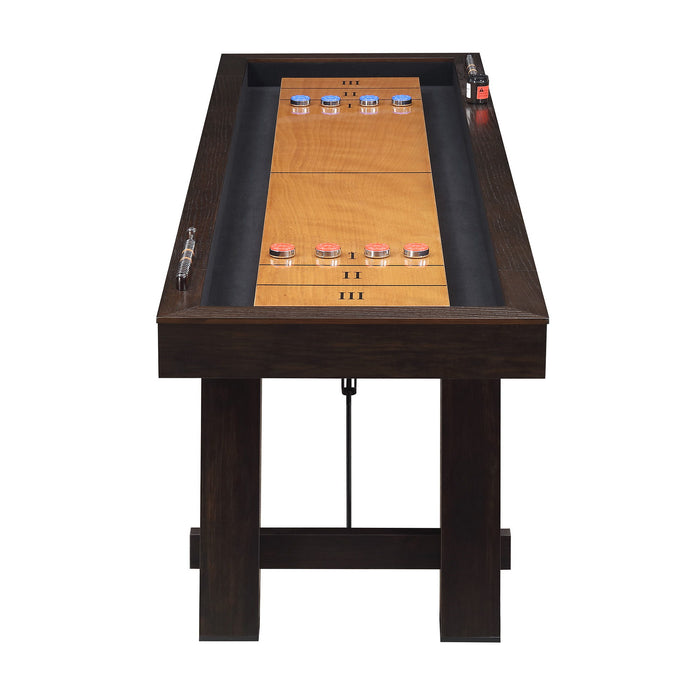 Titus - 108" Shuffleboard Table - Brown – Shuffleboard Tables by Elements International at Furniture Wholesale Plus , Nashville furniture store