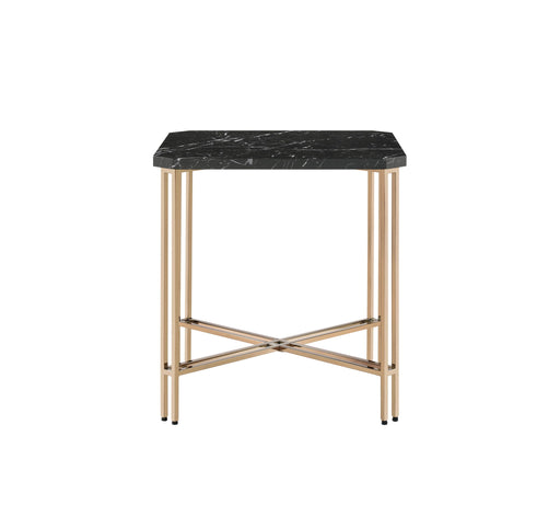Daxton - Square End Table With Faux Marble Top - Black – End Tables by Steve Silver Furniture at Furniture Wholesale Plus , Nashville furniture store