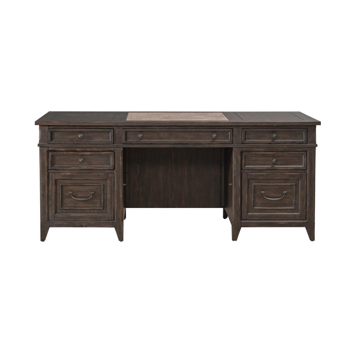 Paradise Valley - Executive Desk - Saddle Brown – Executive Desks by Liberty Furniture at Furniture Wholesale Plus , Nashville furniture store