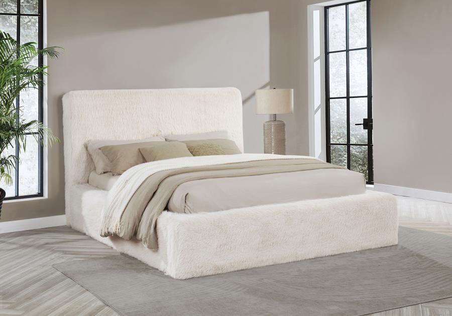 Rebecca - Faux Fur Upholstered Bed – Upholstered Beds by Coaster Fine Furniture at Furniture Wholesale Plus , Nashville furniture store