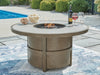 Rainier Ranch - Round Fire Pit Table - Beige – Fire Pits by Signature Design by Ashley® at Furniture Wholesale Plus , Nashville furniture store