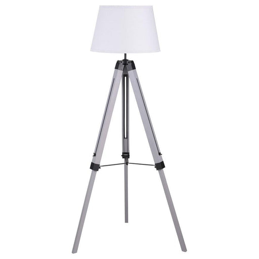 Dayton - Empire Shade Metal Tripod Floor Lamp - Gray – Floor Lamps by Coaster Fine Furniture at Furniture Wholesale Plus , Nashville furniture store
