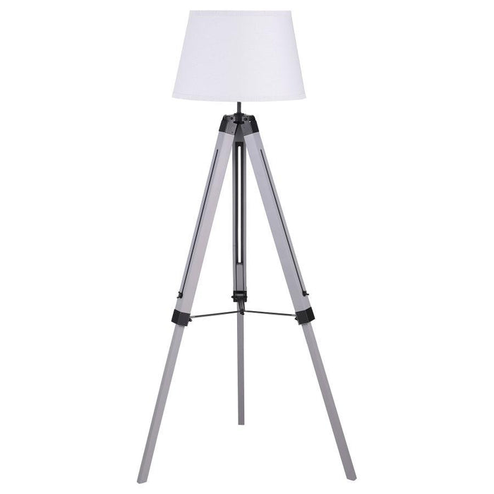 Dayton - Empire Shade Metal Tripod Floor Lamp - Gray – Floor Lamps by Coaster Fine Furniture at Furniture Wholesale Plus , Nashville furniture store