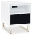 Gardoni - Chair Side End Table - White / Black – Chair Side Tables by Signature Design by Ashley® at Furniture Wholesale Plus , Nashville furniture store