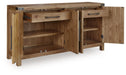 Ridgester - Dining Room Server - Light Brown – Servers by Benchcraft® at Furniture Wholesale Plus , Nashville furniture store