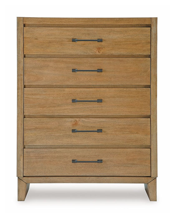 Sherbana - Five Drawer Chest - Light Brown – Accent Chests by Signature Design by Ashley® at Furniture Wholesale Plus , Nashville furniture store