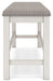 Robbinsdale - Dbl Counter Height Upholstered Dining Bench - Antique White – Counter Benches by Signature Design by Ashley® at Furniture Wholesale Plus , Nashville furniture store