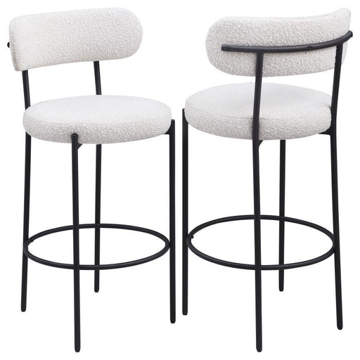 Viola - Boucle Upholstered Bar Stool (Set of 2) - Premium Stool Sets from Coaster Fine Furniture - Just $419! Shop now at Furniture Wholesale Plus  We are the best furniture store in Nashville, Hendersonville, Goodlettsville, Madison, Antioch, Mount Juliet, Lebanon, Gallatin, Springfield, Murfreesboro, Franklin, Brentwood