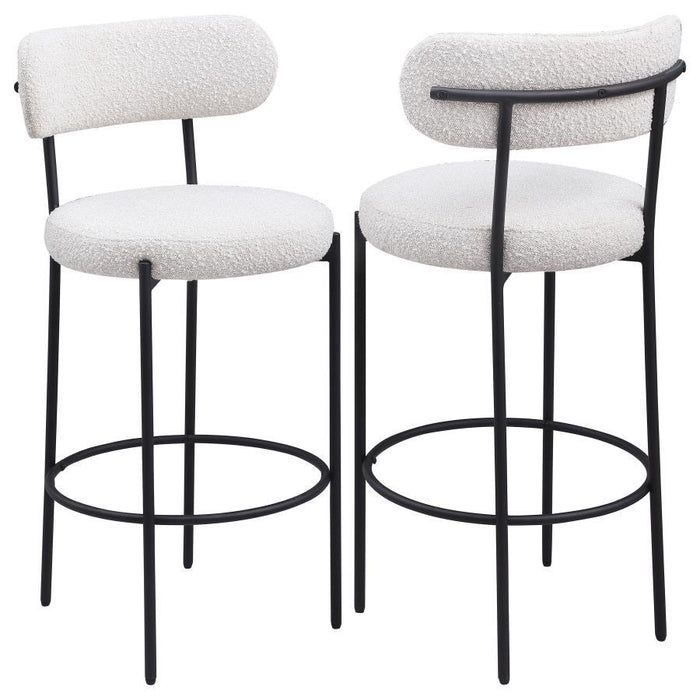 Viola - Boucle Upholstered Bar Stool (Set of 2) - Premium Stool Sets from Coaster Fine Furniture - Just $419! Shop now at Furniture Wholesale Plus  We are the best furniture store in Nashville, Hendersonville, Goodlettsville, Madison, Antioch, Mount Juliet, Lebanon, Gallatin, Springfield, Murfreesboro, Franklin, Brentwood