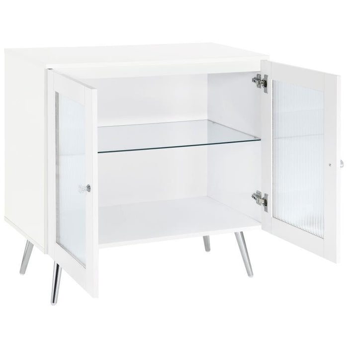 Nieta - 2 Door Engineered Wood Accent Cabinet - White High Gloss – Accent Cabinets by Coaster Fine Furniture at Furniture Wholesale Plus , Nashville furniture store