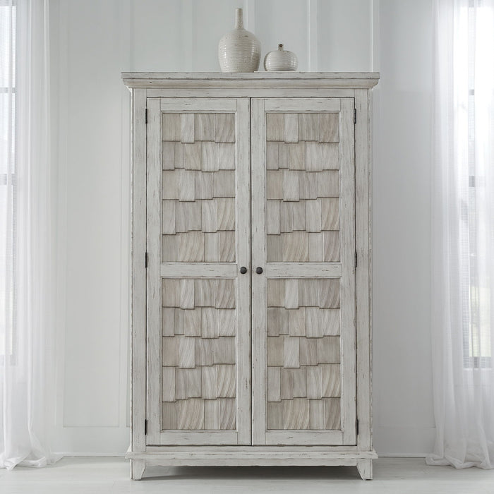 River Place - Armoire - Riverstone White & Tobacco – Wardrobes by Liberty Furniture at Furniture Wholesale Plus , Nashville furniture store