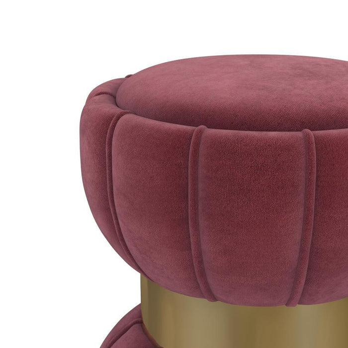 Sora - Round Upholstered Ottoman – Upholstered Ottomans by Coaster Fine Furniture at Furniture Wholesale Plus , Nashville furniture store