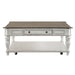Magnolia Manor - Oversized Square Cocktail Table - Antique White – Cocktail Tables by Liberty Furniture at Furniture Wholesale Plus , Nashville furniture store